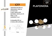 Lampadario da Soffitto con 6 Sfere Portalampada Attacco G9