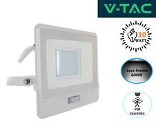 Faro LED Chip Samsung 30W Sensore PIR Luce Bianca 6500K IP65