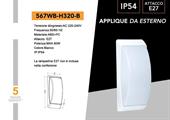 Plafoniera per esterno bianca E27 ip54 32 cm