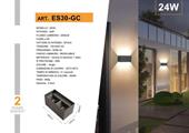 Applique led per esterno up down 24w grigio 3000K ip65