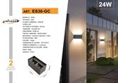 Applique led per esterno up down 24w grigio 3000K ip65