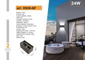 Applique led per esterno up down 24w grigio 6400K ip65