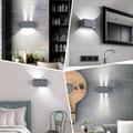Applique led per esterno up down 24w grigio 6400K ip65