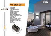 Applique led per esterno up down 24w grigio 6400K ip65