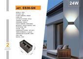 Applique led per esterno up down 24w grigio 4000K ip65