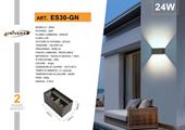 Applique led per esterno up down 24w grigio 4000K ip65
