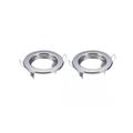 Portafaretto LED da Incasso Rotondo Silver Cromato Kit 2pz