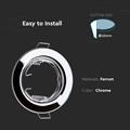 Portafaretto LED da Incasso Rotondo Silver Cromato Kit 2pz