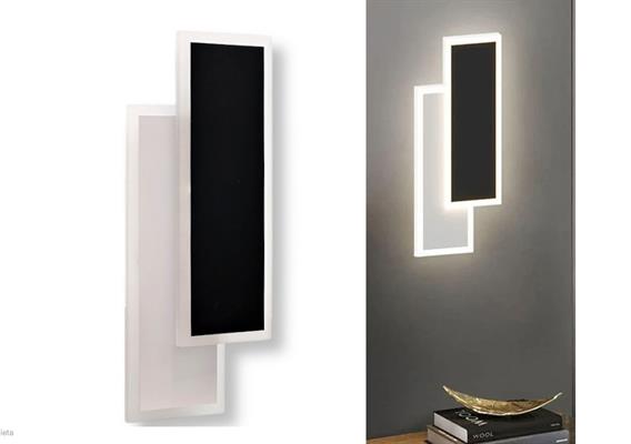Applique a muro moderna led bianca e nera 3 colori CCT ip20