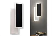 Applique a muro moderna led bianca e nera 3 colori CCT ip20
