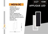 Applique a muro moderna led bianca e nera 3 colori CCT ip20