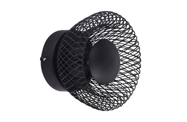 Applique a muro nero 1xG9 per interno in metallo