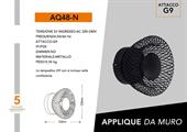 Applique a muro nero 1xG9 per interno in metallo