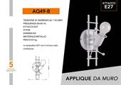 Applique a muro E27 in metallo bianco