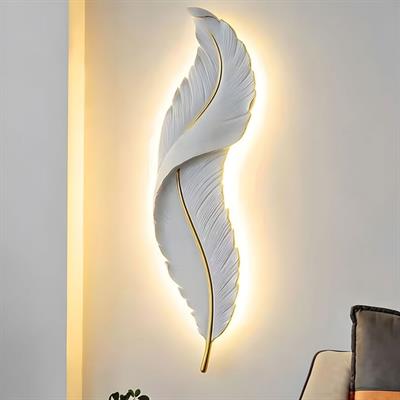 Applique a muro led a foglia bianca e oro 12w 3 colori