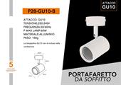 Applique a muro gu10 orientabile bianco in alluminio per interno