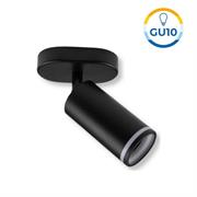 Applique a muro orientabile nero GU10 alluminio