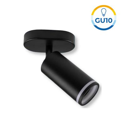 Applique a muro orientabile nero GU10 alluminio