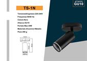 Applique a muro orientabile nero GU10 alluminio