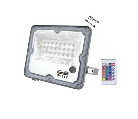 Faro led RGB 20W smd alta luminosità con telecomando