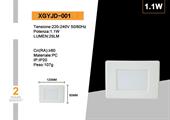 Lampada emergenza led incasso 503 1.1W bianca 6400K fredda