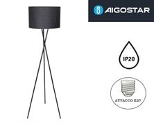 Lampada da Terra in Metallo con Portalampada E27 Altezza 145cm
