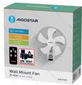 Ventilatore da Parete 45W 3 Velocità con Telecomando
