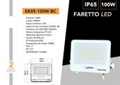 Faro led 100w bianco luce calda 3000K universo