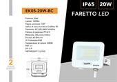 Faro led 20W bianco luce calda 3000k universo