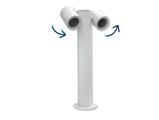 Paletto da giardino 2xgu10 bianco luci orientabili 44cm IP44