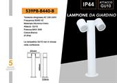 Paletto da giardino 2xgu10 bianco luci orientabili 44cm IP44
