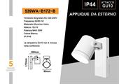 Applique a muro per esterno GU10 bianco orientabile