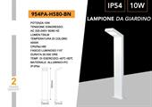 Paletto da giardino in alluminio bianco LED 10W 58cm 4000K IP54
