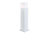 Paletto da giardino bianco 45cm E27 alluminio con piatra di fis.