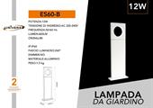 Paletto da giardino led moderno bianco in alluminio 12w 4000K