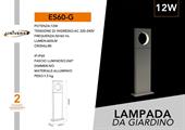 Paletto da giardino led moderno grigio in alluminio 12w 3000K