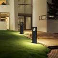 Paletto da giardino led moderno grigio in alluminio 12w 3000K