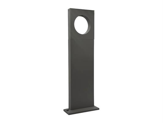 Paletto da giardino led moderno grigio in alluminio 12w 4000K