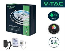 Kit Strip LED RGB 24v 13W/m con Telecomando e Alimentatore IP65