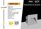 Segnapasso Grigio ad Incasso LED 3W 503 Tonalità Luce 3in1