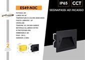 Segnapasso Nero ad Incasso LED 3W 503 Tonalità Luce 3in1