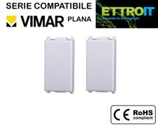 Falso Polo bianco Kit 2pz Compatibile con Vimar® Plana