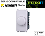 Dimmer 100-1000W ON/OFF Bianco Compatibile con Vimar® Plana