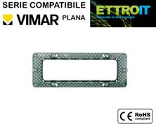 Supporto 7 posti in plastica Compatibile con Vimar® Plana