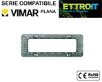 Supporto 7 posti in plastica Compatibile con Vimar® Plana