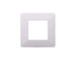 Placca in Plastica Bianca 2 Posti Compatibile con Vimar® Plana