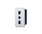 Presa Bipasso 2+t 16A Bianca Compatibile con Vimar® Plana