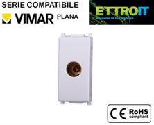 Presa TV Femmina Bianca Compatibile con Vimar® Plana