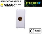 Presa TV Femmina Bianca Compatibile con Vimar® Plana