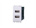 Presa Doppia USB 2.1A Compatibile con Vimar® Plana